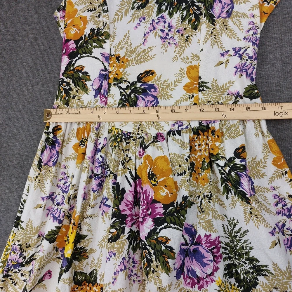 COUNTRY ROMACE WOMENS VINTAGE 80S 90S FLORAL COTTAGECORE FEMININE DRESS SIZE 12P - Picture 5 of 11